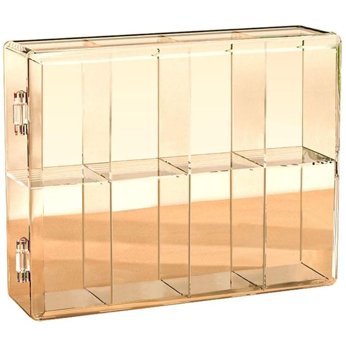Boîte de Rangement à 8 Compartiments pour Figurines d'Anime de Dessin Animé, Transparente beige