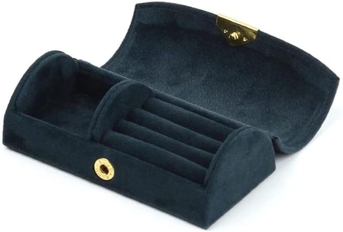 Dubbele Sieraden Box - Reis Etui - Sieraden Opbergen - Gong Vorm - 10.2 cm - A