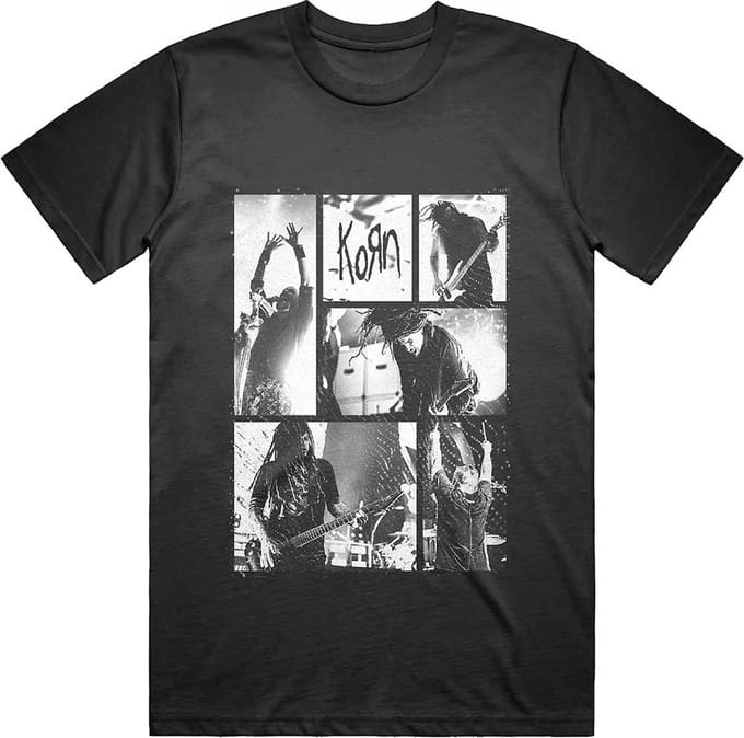 Korn - Blocks Heren Tshirt - M - Zwart