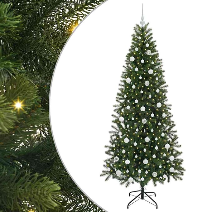 vidaXL - Kunstkerstboom - Groen - 210 - cm - PE - en - PVC