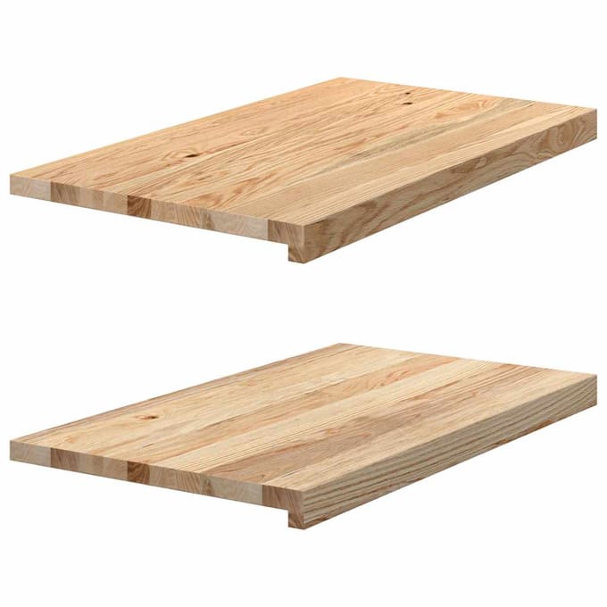 vidaXL - Vensterbanken - 2 - st - onbehandeld - 70x40x2 - cm - massief - eikenhout
