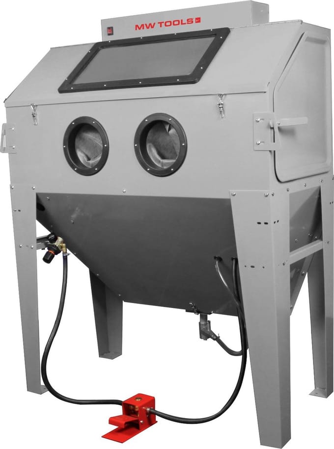 Professionele straalcabine 420 L met afzuiging MW Tools CAT420