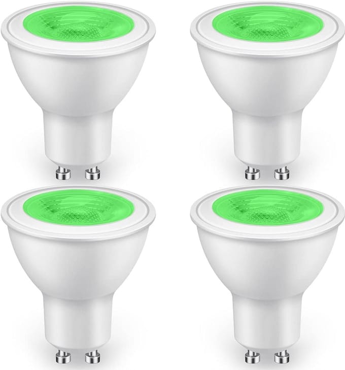 Groene GU10 LED-lampen 5W - 500LM Niet-dimbaar - 4 Stuks voor Sfeerverlichting