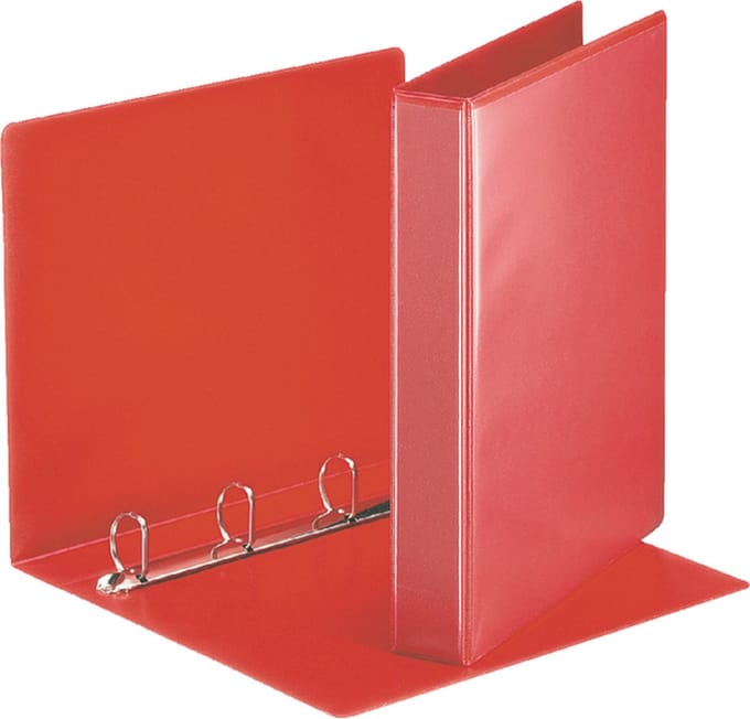 Esselte - Presentatieringband Deluxe A4 4-rings D-mech 30mm rood | 10 stuks