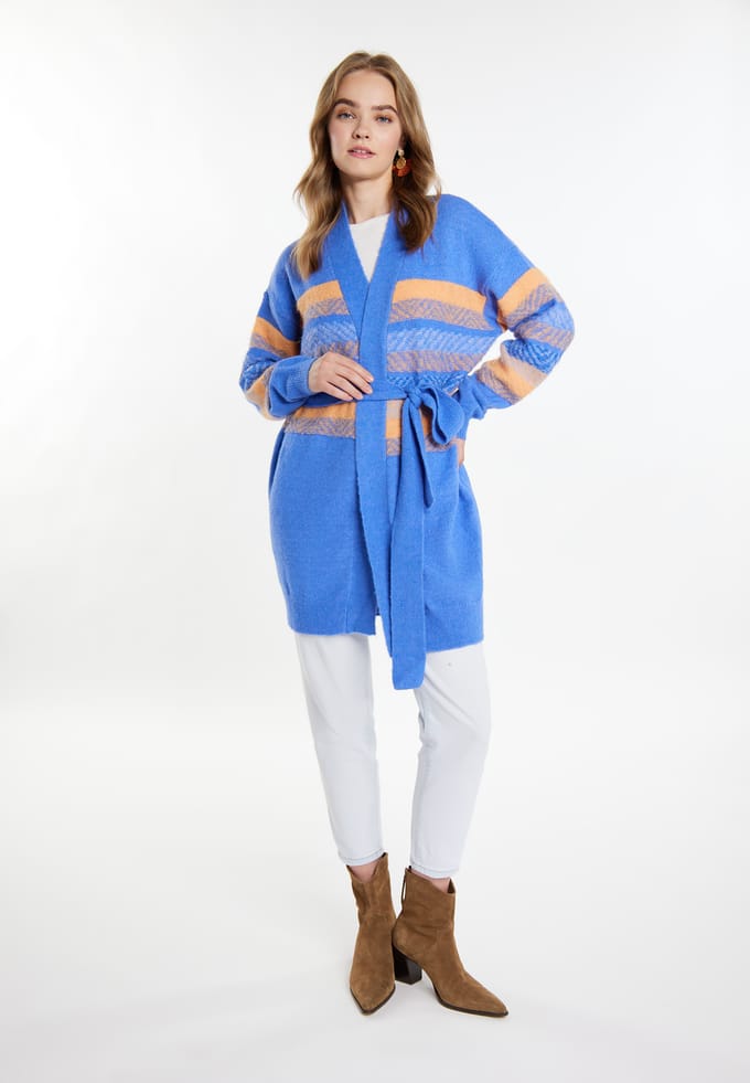 IZIA Vest Dames Blauw Veelkleurig