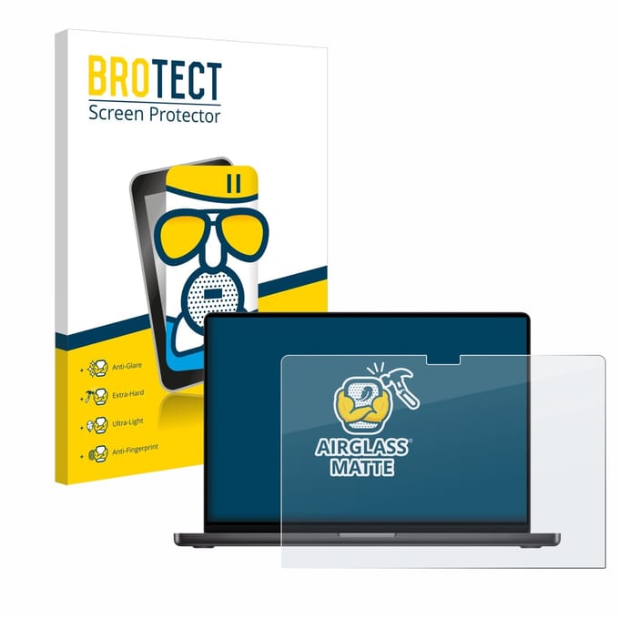 BROTECT - Screenprotector voor Apple MacBook Pro 16" M3 2023 - Folie Beschermfolie Beschermglas matte