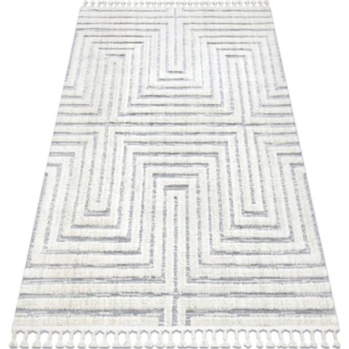 Kleden Rugsx Tapijt SEVILLA Z788A Labirynt, Grieks wit / 80x150 cm