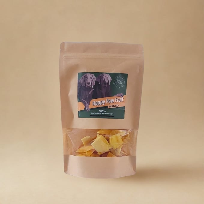 Happy Paw Fruit - Gedroogde mango - Gedroogde mango schijfjes - 100 gram