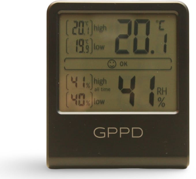 Digitale Hygrometer GPPD zwart mat