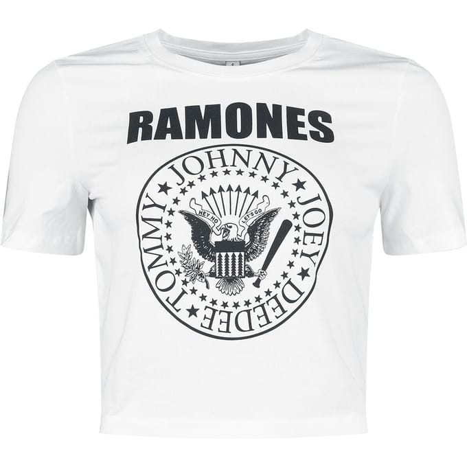Ramones T-shirt - Original Crest - XS tot S - voor Vrouwen - wit