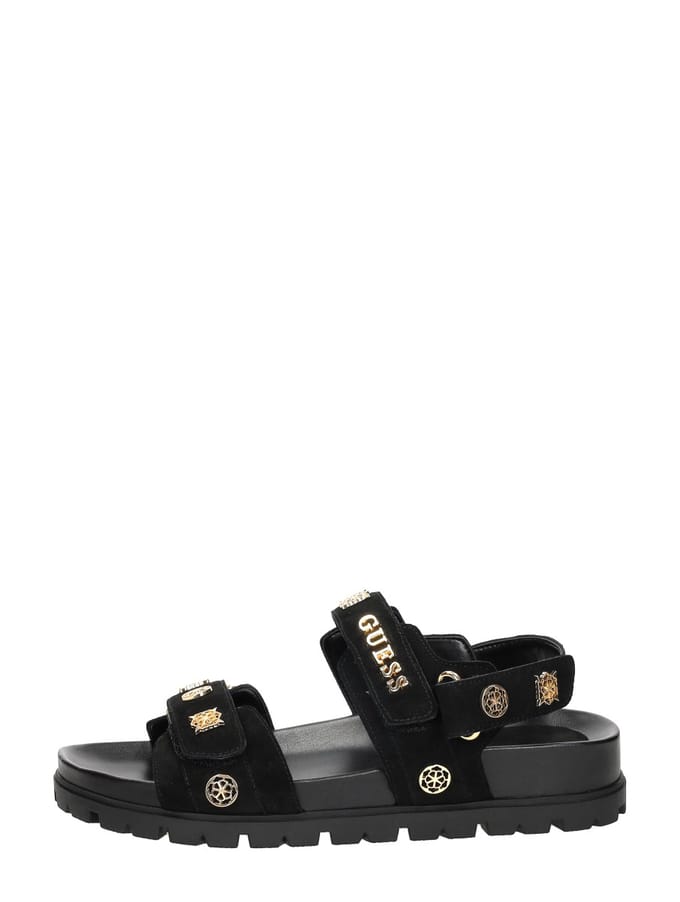 Guess Florizi Sandalen Plat - Zwart - Maat 37