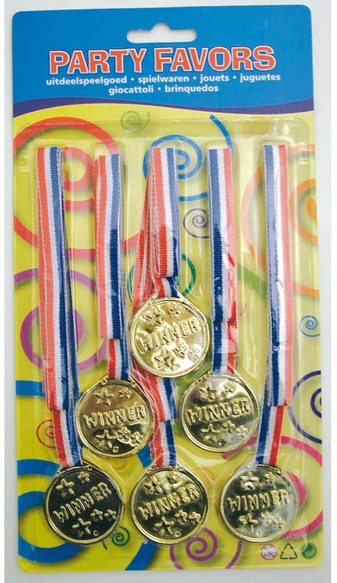 Folat - Uitdeelspeelgoed Medailles - 6 stuks