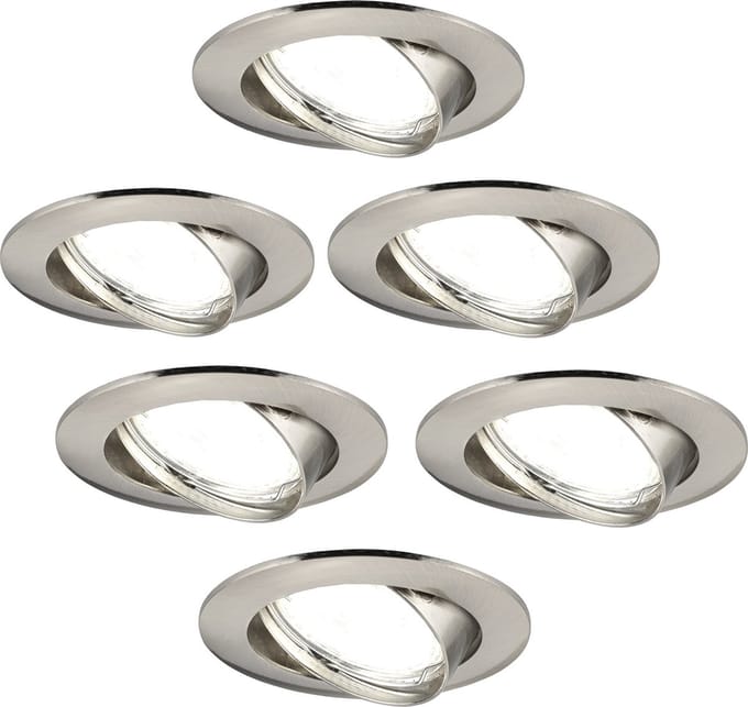 Ledvion - 6X LED Inbouwspot Amsterdam - RVS - Dimbaar - 3W - 4000K - Ø82 mm