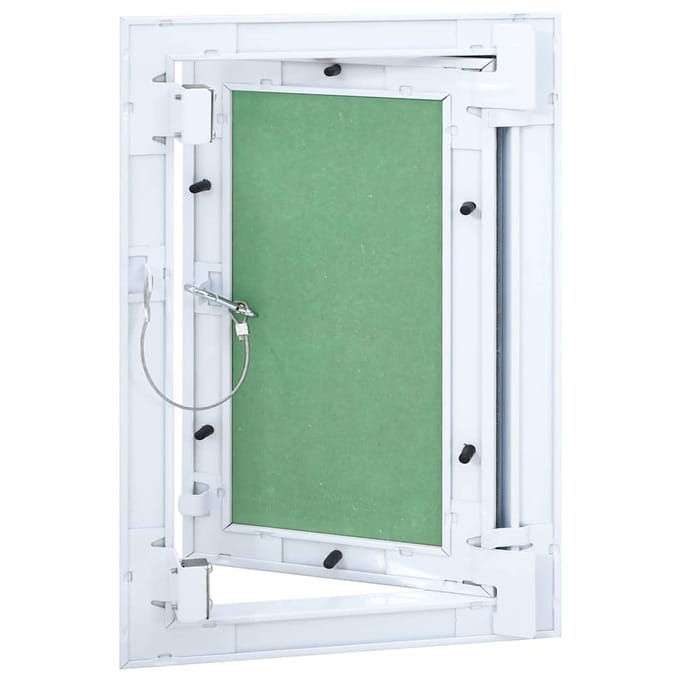 vidaXL - Access - Panel - Groen - en - Zilver - 25 - x - 35 - cm - Aluminium - en - Gipsplaat