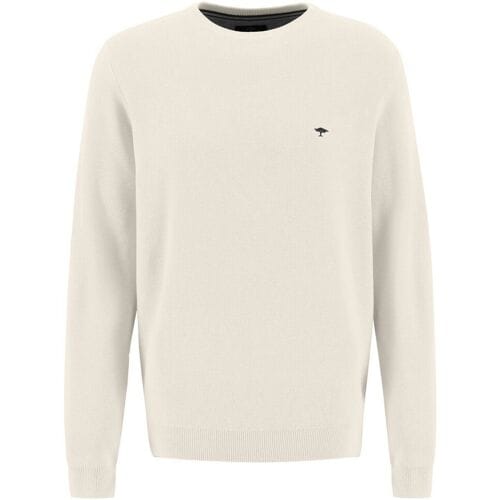 Fynch-Hatton Trui Ronde Hals Fine Structure Off White / male