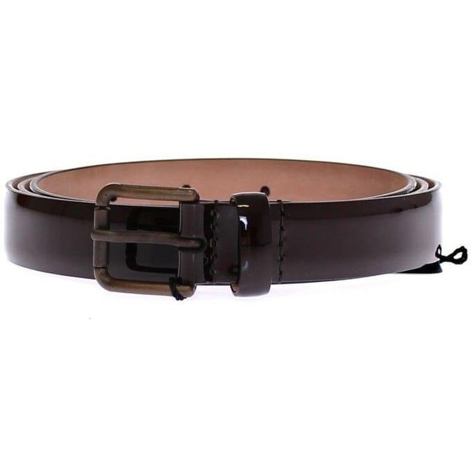 Dolce & Gabbana Bruine Leren Logo Riem Cintura Riem