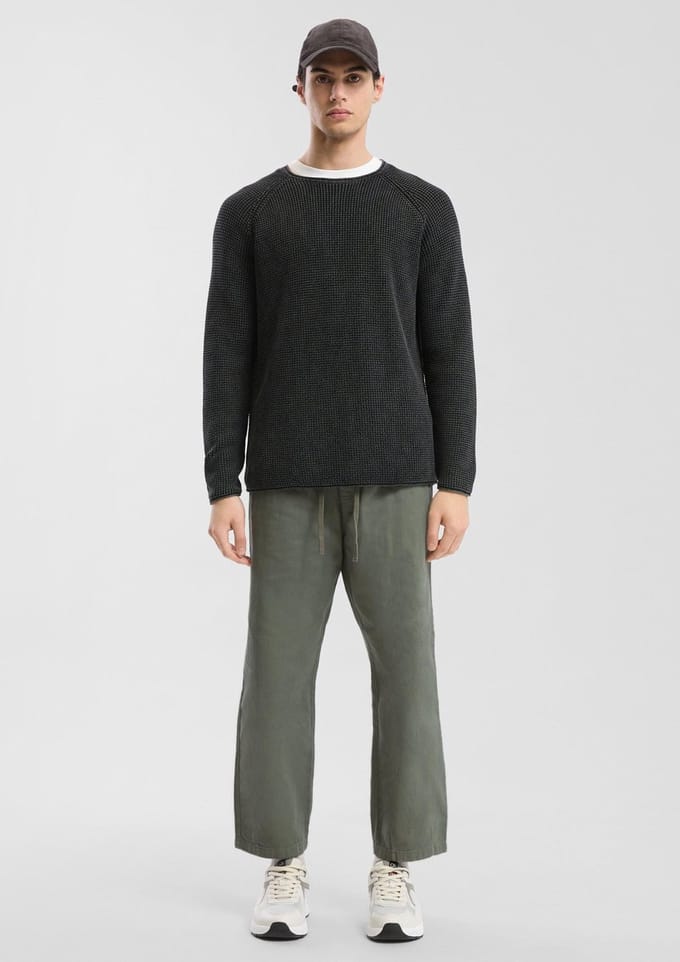 Q/S designed by - Heren broek - Maat S - Mannen - Groen - katoen