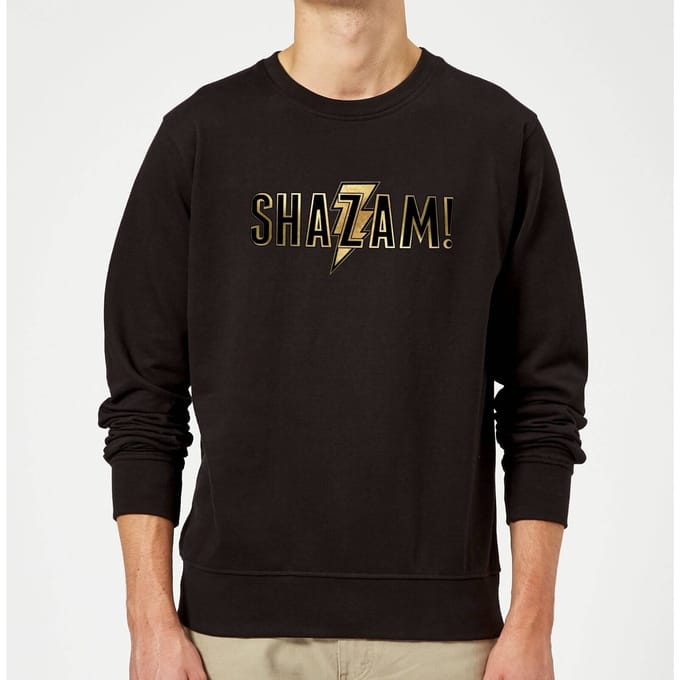 Shazam! Gold Logo trui - Zwart - S