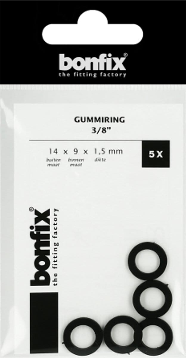 BONFIX Gummiring 3/8" (14 x 9 x 1,5 mm) 5 stuks