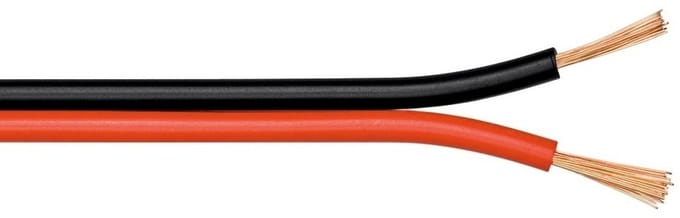 Luidspreker kabel (CCA) | 2x 4,00mm² | rood/zwart | 10 meter