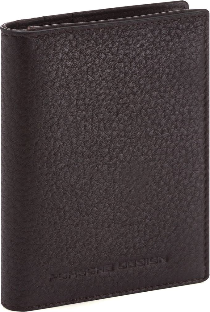 PORSCHE DESIGN Leren Kaarthoes Business Billfold 6 US Dark Brown Bruine