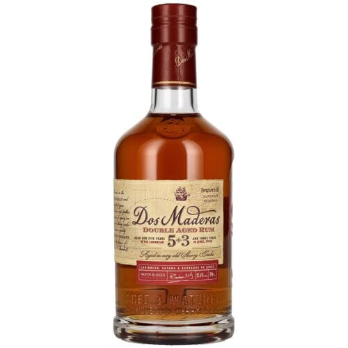 Dos Maderas Gerijpte Rum Dos Maderas 5+3 Years Old Double Aged Rum 37,5% Vol. 0,7l