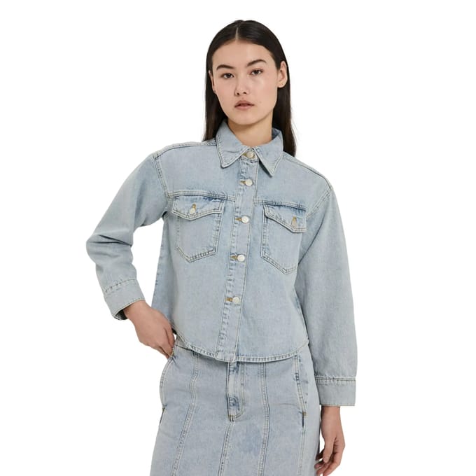 Jeans Overhemd Lange Mouwen Dames Norr Kenzie