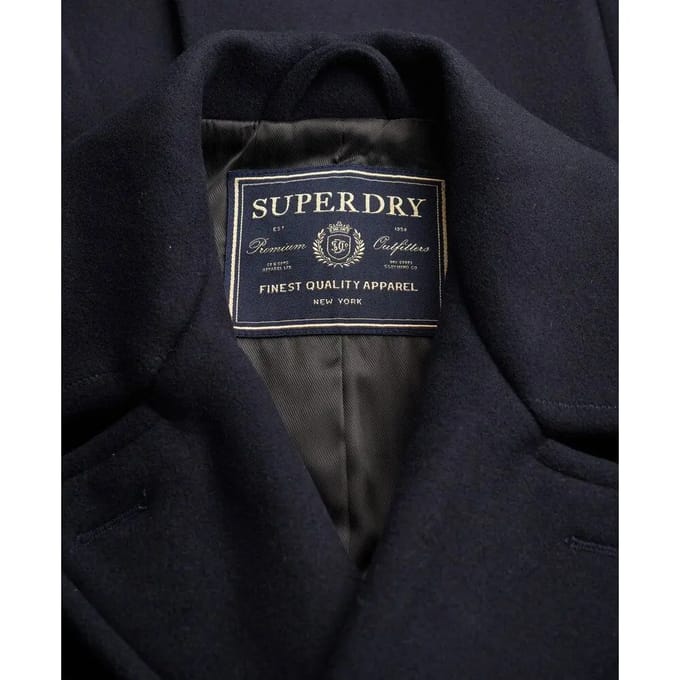 Superdry - The Merchant Store - Wollen Pea Coat - Heren - Jassen