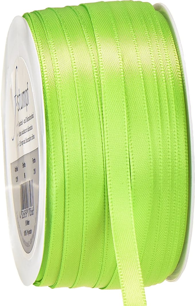 Lint satijnen lint cadeaulint lichtgroen 6mm 50m