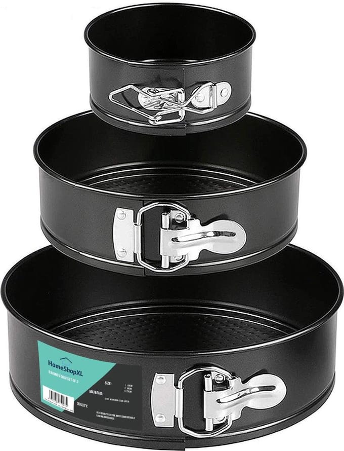 Springvorm Rond Set van 3 stuks – Bakvormen - 10cm - 8cm - 23cm - Sprinvormen Metaal