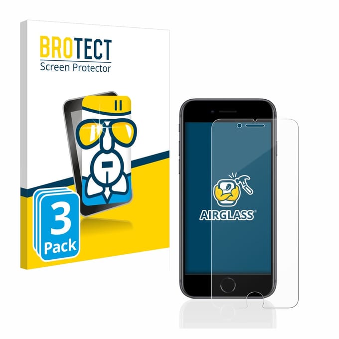 Screenprotector 3 Stuks voor Apple iPhone 8 Beschermglas transparant