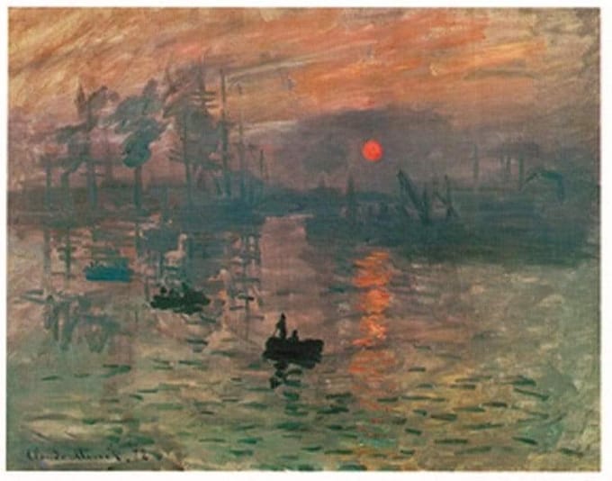 Kunstdruk Claude Monet - Impression, Sonnenaufgang 71x56cm