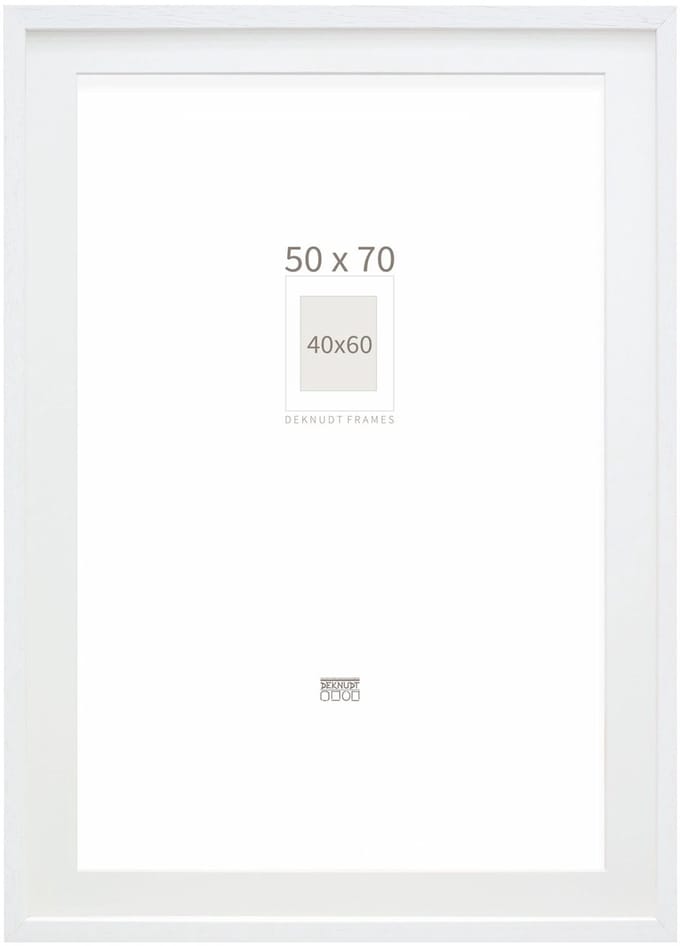 Deknudt Frames Fotolijst - wit met passe-partout - 40x60 / 50x70 cm