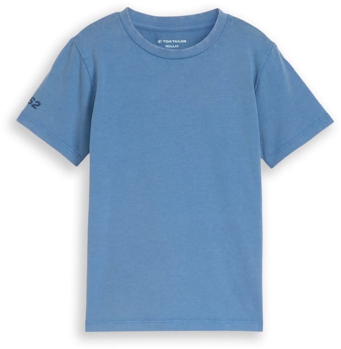 Tom Tailor - Basic T-shirt van katoen - Maat 92/98 - Federal Blue