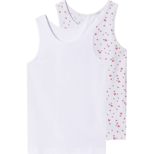 LUPILU Set van 2 kinder hemden (wit, 122/128)