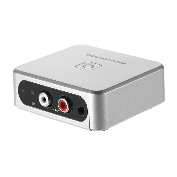 Convertisseur numériseur de musique audio numérique ezcap 3,5 mm RCA Analog-2-MP3 blanc EU Plug argenté