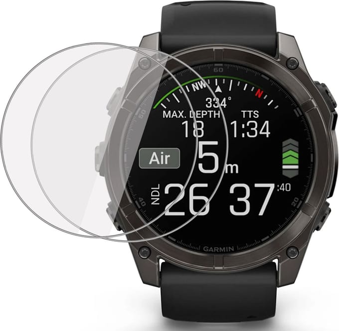 2x Screenprotector geschikt voor Garmin Fenix 8 43mm / Fenix E 47mm Screenprotector – Gehard Glas - Proteqt+