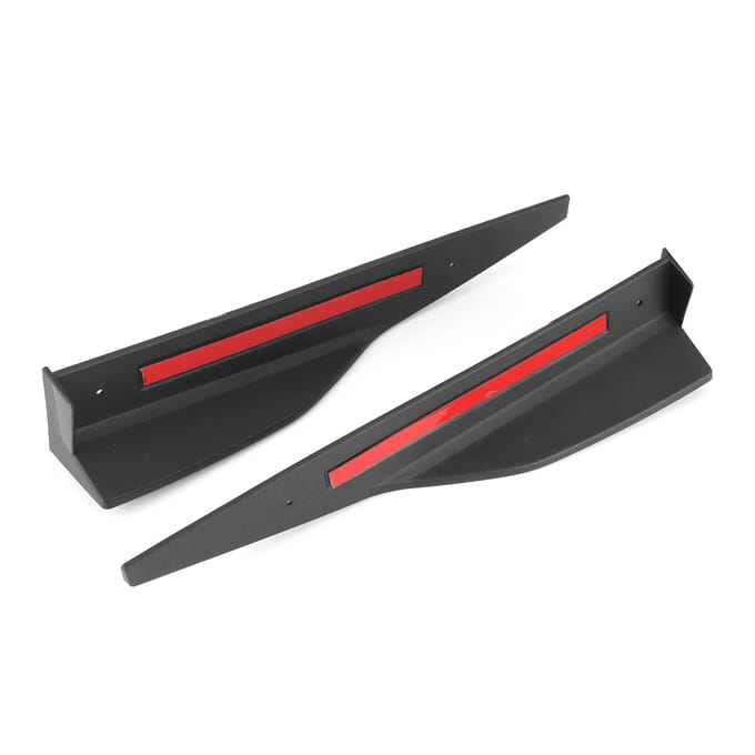 Zwarte Zijskirts Rocker Splitters Diffuser Winglet Geschikt voor Ford Mustang Roush 2015+ black