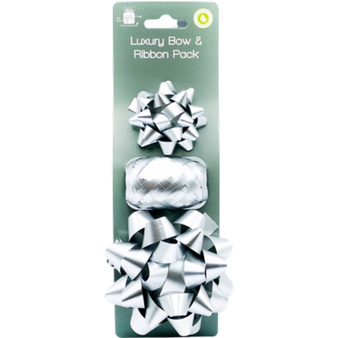 Giftmaker Luxe Cadeaulint en Strik Zilver