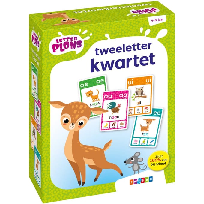 Letterplons tweeletter kwartet Bordspellen