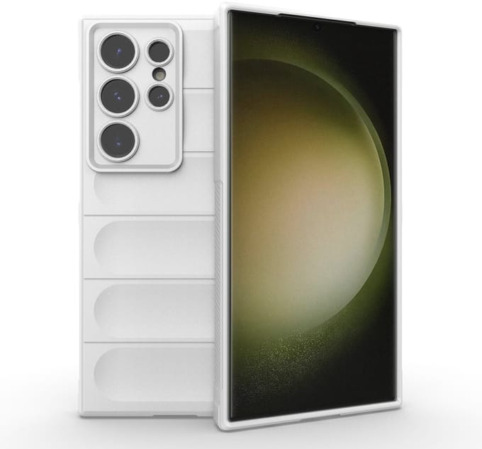 Solidenz AeroGrip geschikt voor Samsung Galaxy S24 Ultra hoesje - Wit
