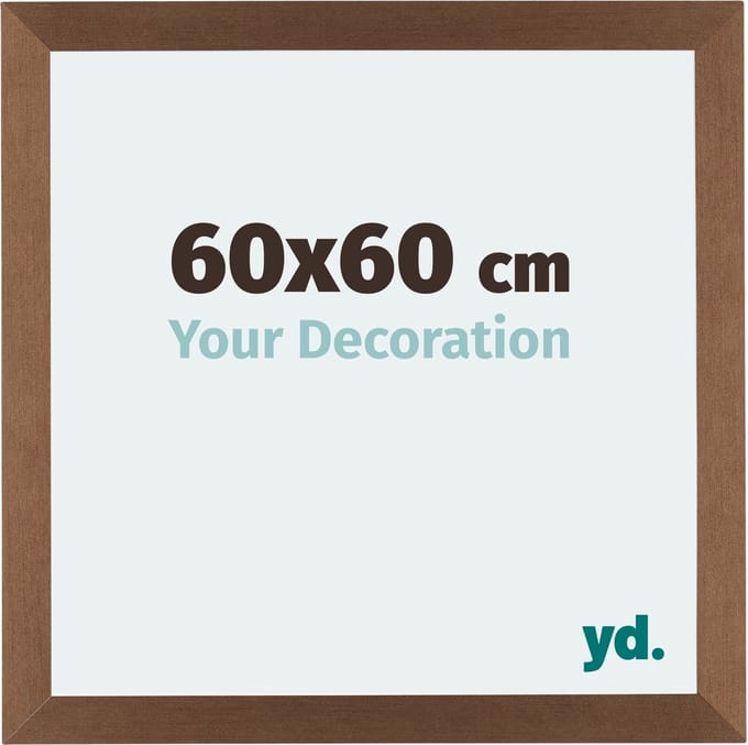 Your Decoration - Fotolijst 60x60 cm - MDF - Koper Decor - Mura