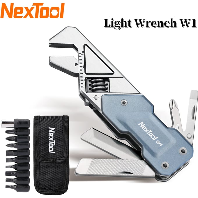 NexTool Verstelbare sleutel 6-in-1 EDC Multitool Pocket Handgereedschap Kit Schroevendraaier Bitset Multifunctioneel gereedschap Zakmes Bestand Only