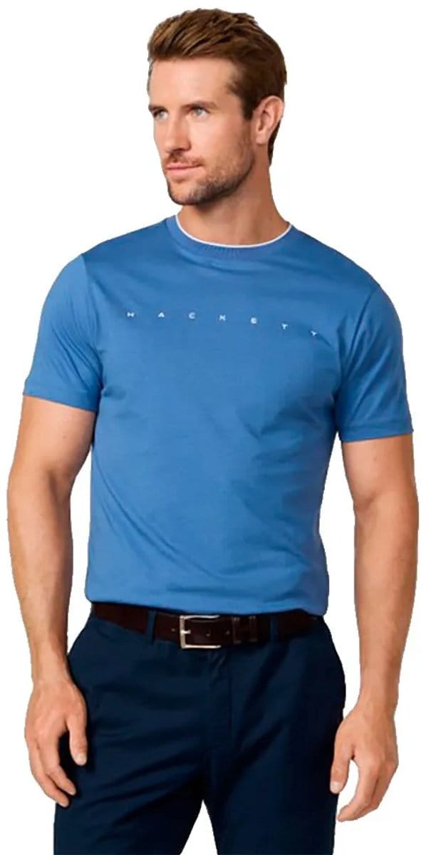 Hackett Essential T-shirt Met Korte Mouwen Blauw 2XL Man