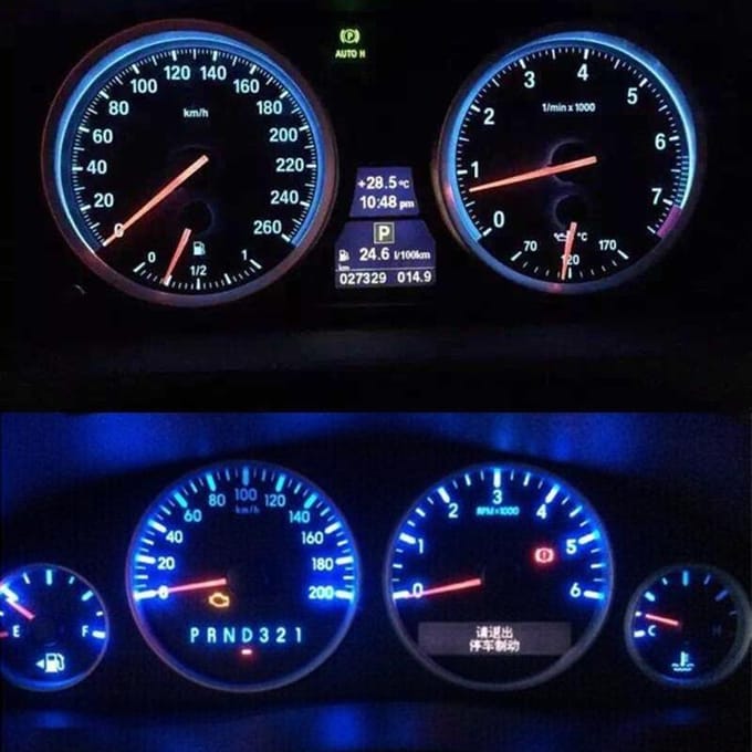 5 stks/1 st T5 B8.5D 1SMD LED Auto LED Dashboard Dash Gauge Instrumentenpaneel Gloeilamp 12 V 5Pcs rood