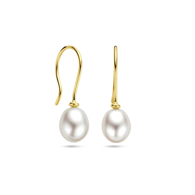 Marie Celeste oorhangers parel franse haak - Goud