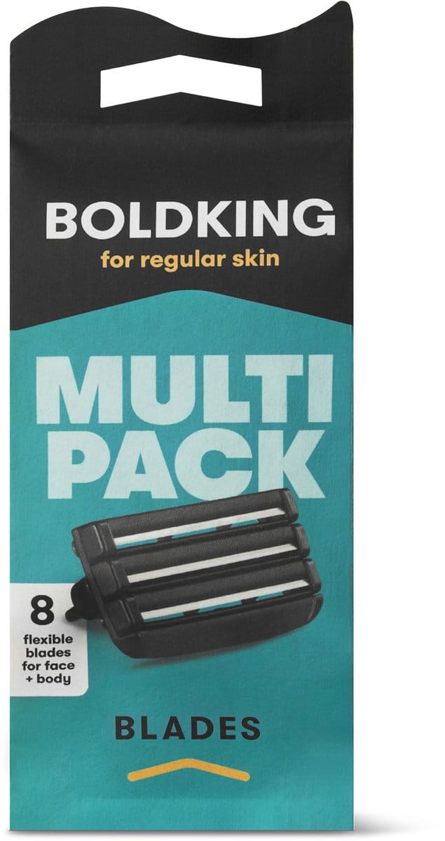 Boldking Scheermesjes Regular - Scheermes Man & Vrouw - Scheermes Normale Huid - Heren & Dames - 8 Razor Blades Mannen