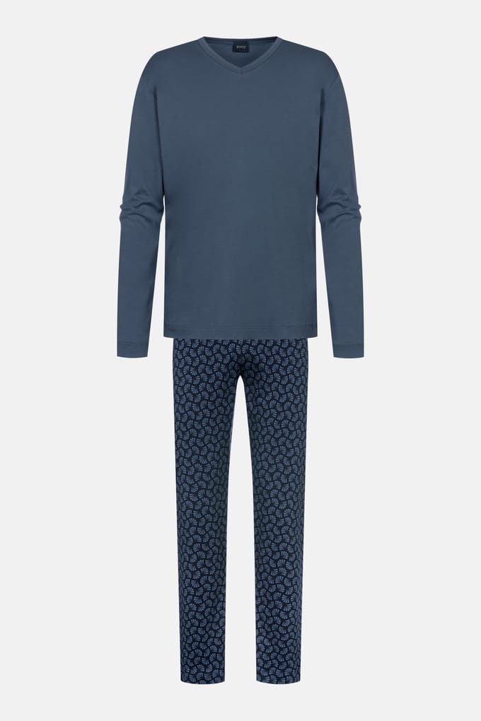 Pyjama lang Serie Silhouettes Pattern Fossil Grey