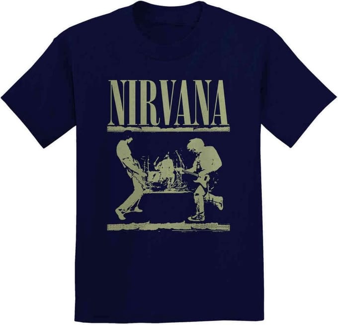Nirvana - Stage Heren T-shirt - XL - Blauw
