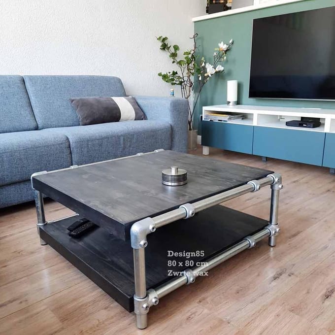 Design85 - Salontafel - Steigerbuis - Steigerhout Salontafel